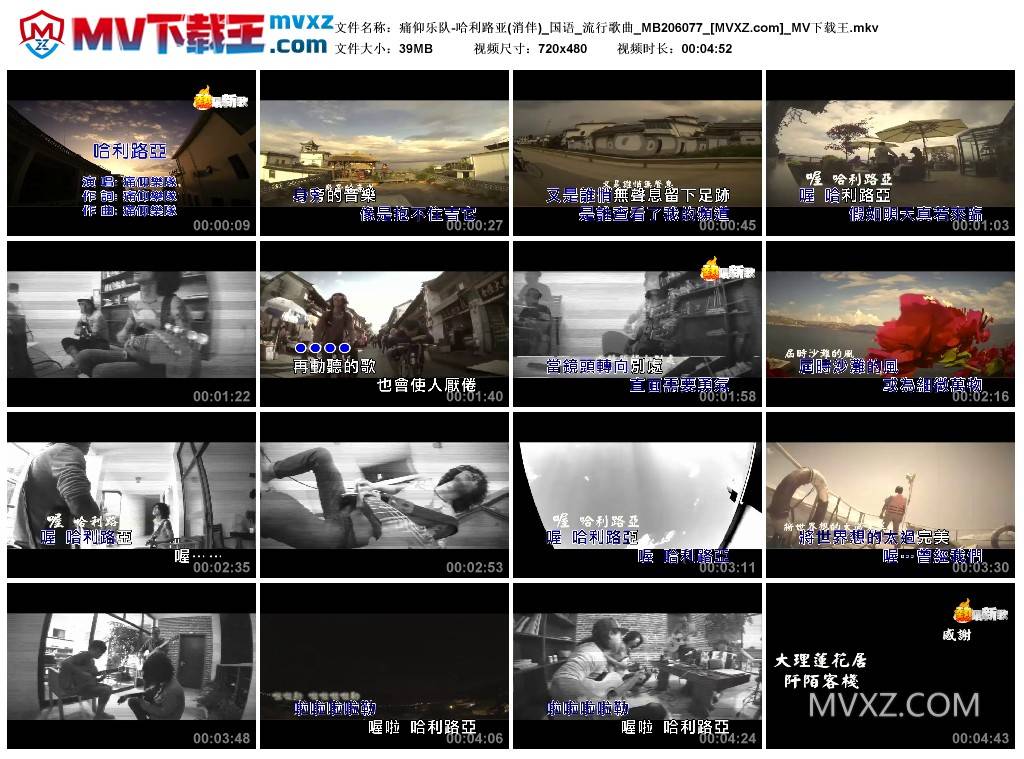痛仰乐队-哈利路亚(消伴)_国语_流行歌曲_MB206077